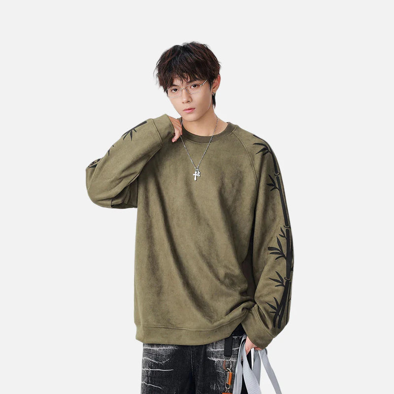 Nature Grid Crewneck Sweatshirt