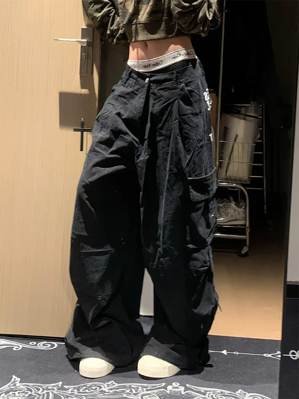 Modern Western Style Hip Pop Denim Utility Denim