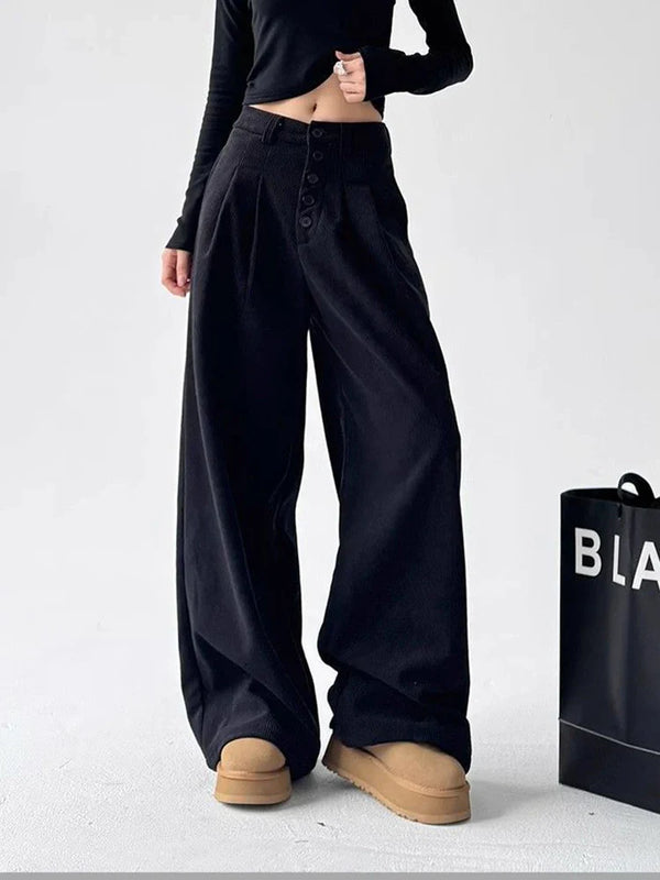 Kadın Vintage Wide Leg Jogger, önden görünüm — Navra Wear