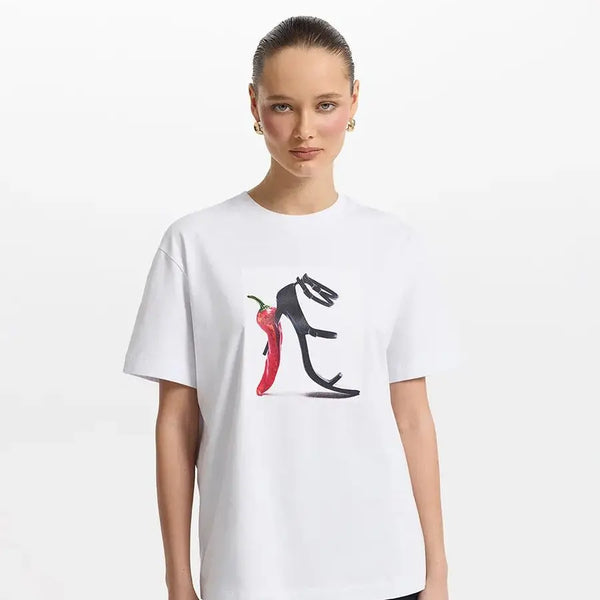 Classic Epoch Russian Style Patterned Fun Off-Duty T-Shirt