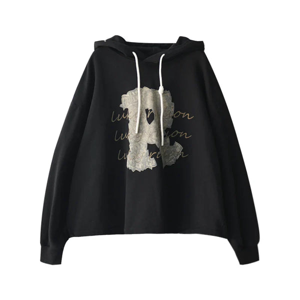 Seoul Letter Print Sweatshirt
