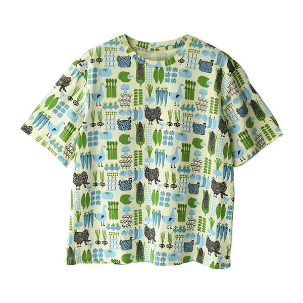 Print Cartoon Style Literary Fresh T-Shirt