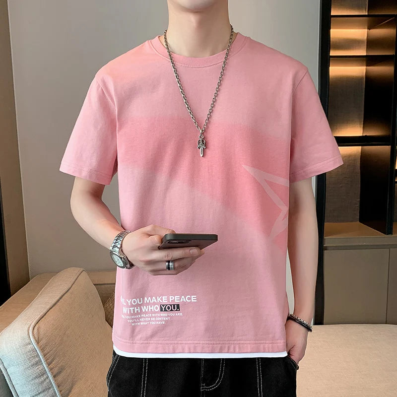 Harf Baskılı Oversize Tişört, önden görünüm — Navra Wear