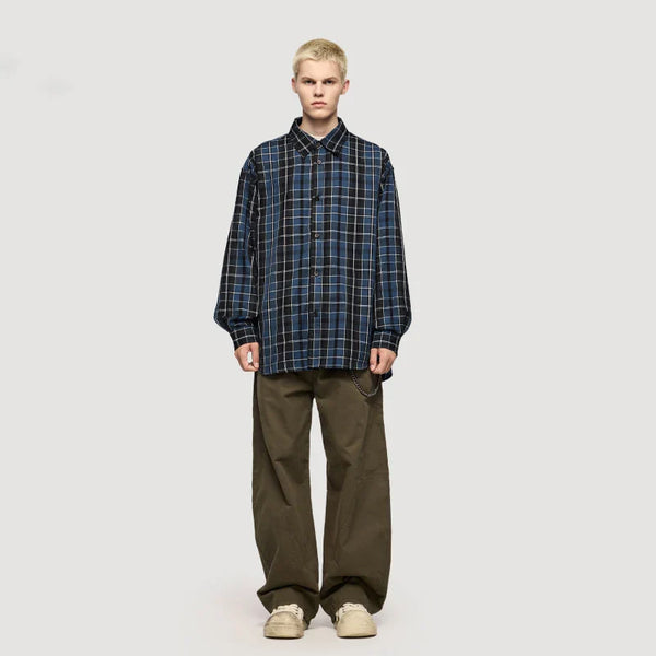All-American Oversized Plaid Casual Top