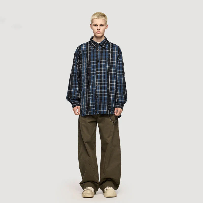 All-American Oversized Plaid Casual Top
