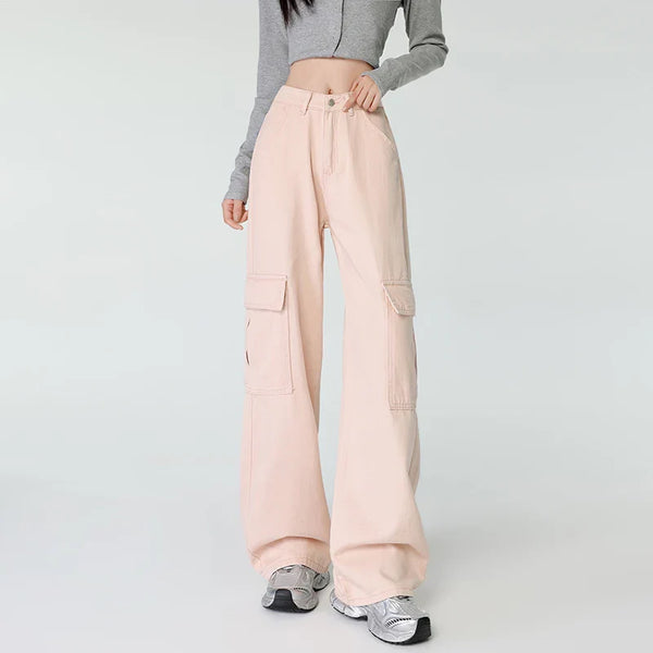 Pink Safari High-Rise Trousers