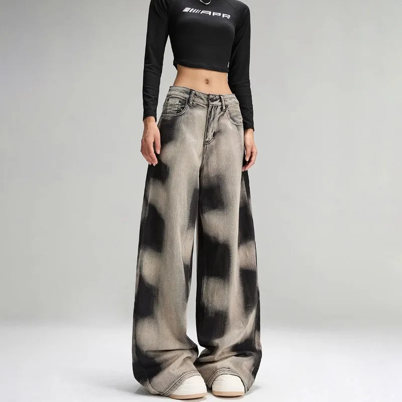 Women Heritage Grey Batik Relaxed Denim