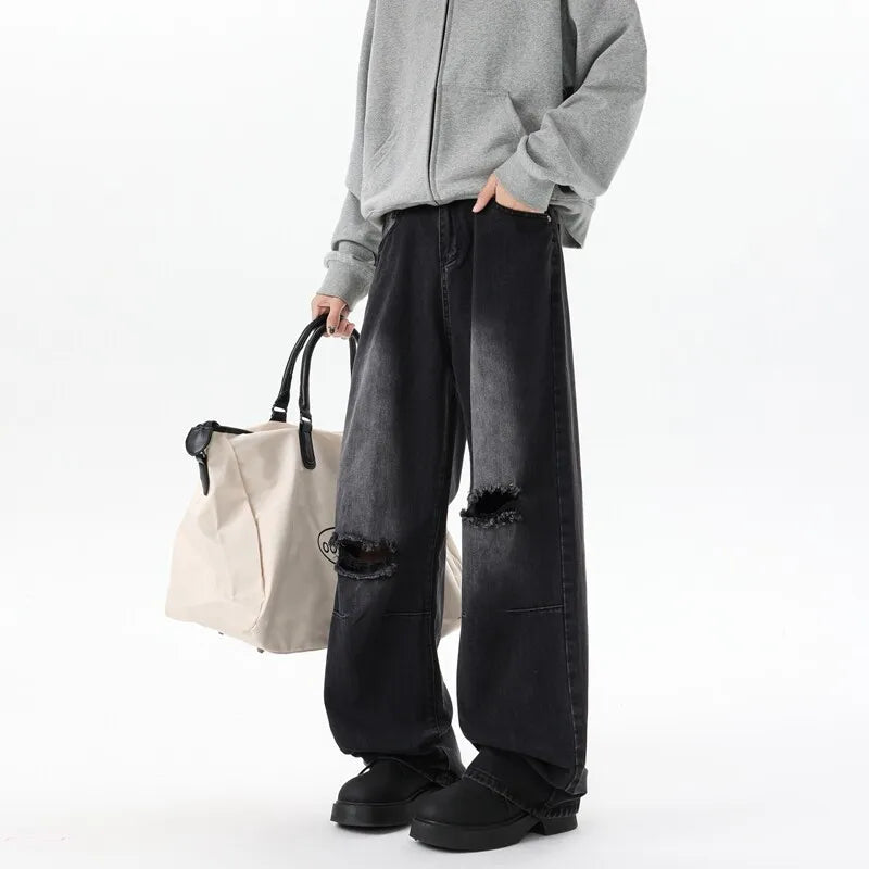 Classic Torn Bell Leg Denim
