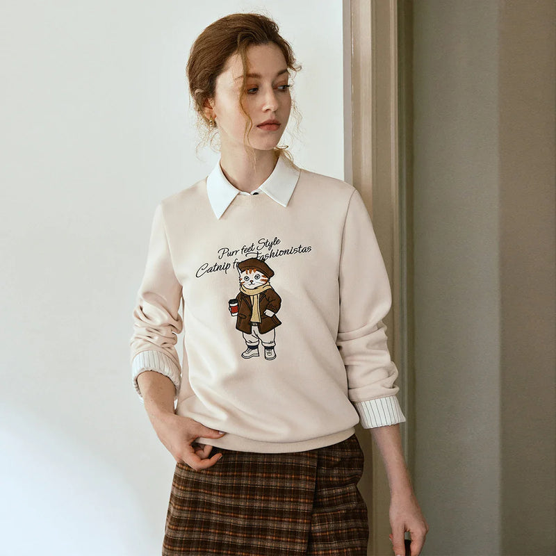 Parisian Stitch Crewneck Sweatshirt