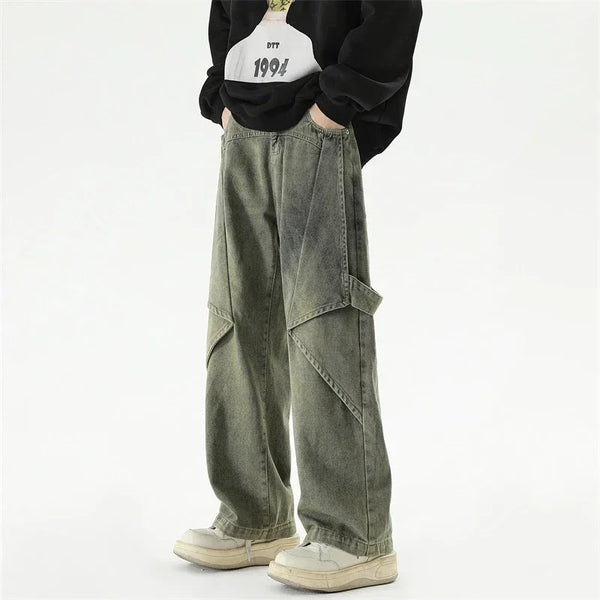 Metro Faded Urban Beat Bell Leg Relaxed Denim
