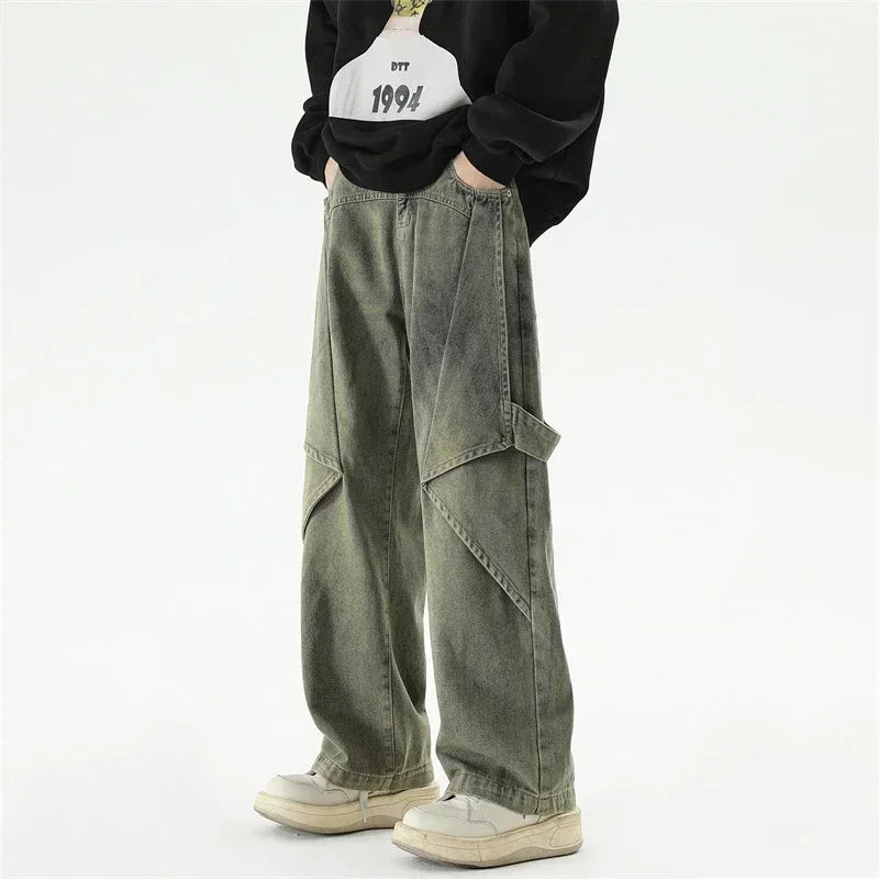Metro Faded Urban Beat Bell Leg Relaxed Denim