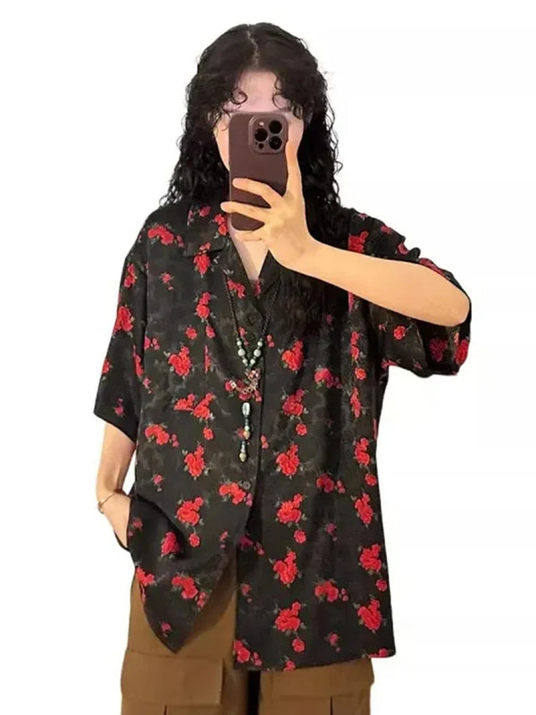 Wa-Style Floral Vintage Loose Blouse