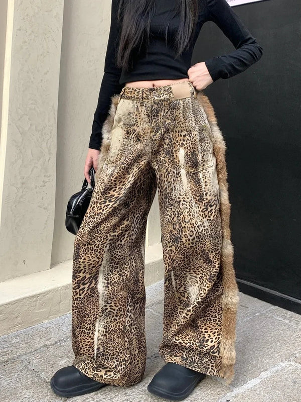 Wild Print Mosaic Relaxed Heritage Wide Denim