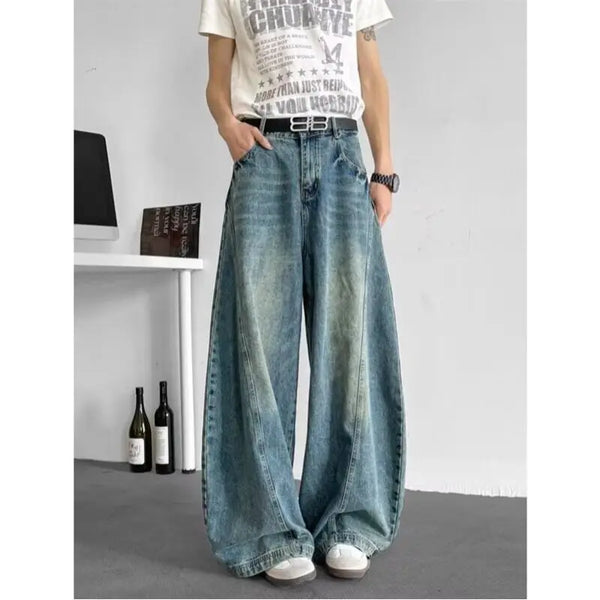 Relaxed Bell Leg Urban Dance Denim