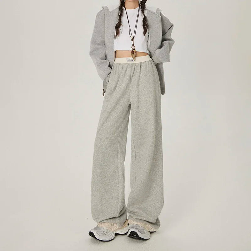 Wide Leg Beli Lastikli Jogger, önden görünüm — Navra Wear