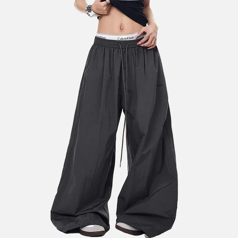 Wide Leg Gotik Baskılı Jogger, önden görünüm — Navra Wear