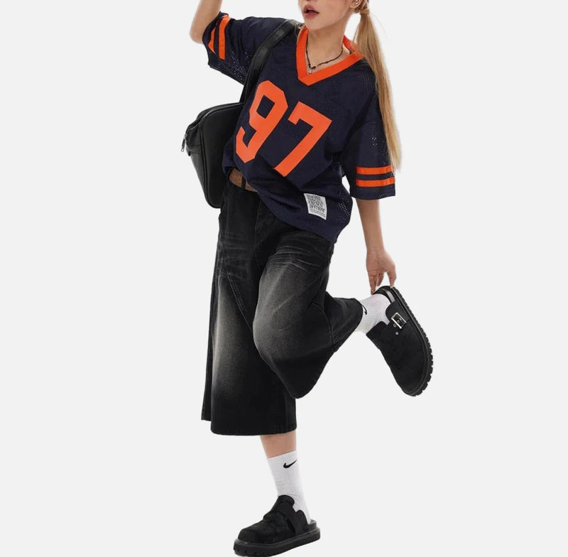 Ventilated Mesh Hollow Short Sleeve Active T-Shirt