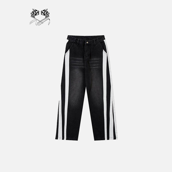 Strap Detail Denim Bottoms