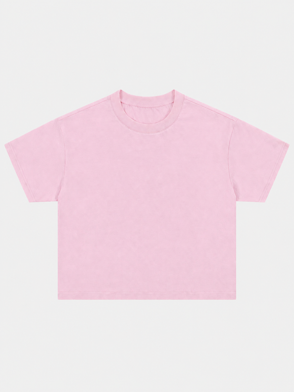 Boxy Kabartma Baskılı Tişört, arka görünüm — Navra Wear