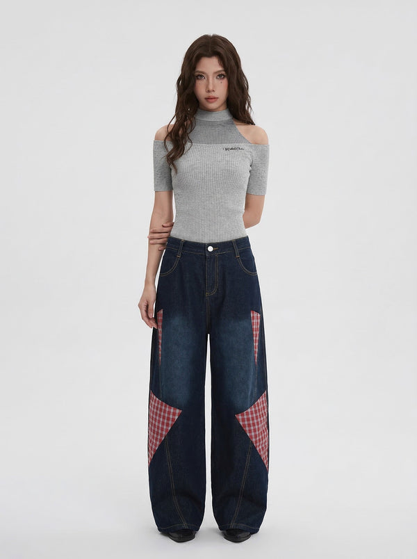 Slim-Fit Cut-Out Choker Top