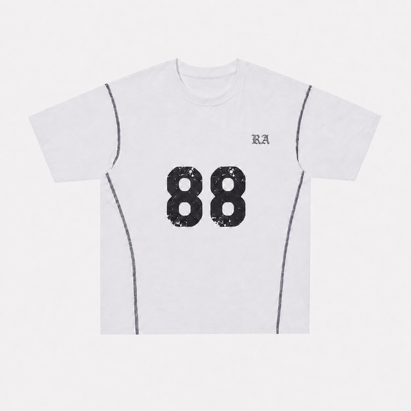 Kontrast Dikişli 77 Tişört, arka görünüm — Navra Wear