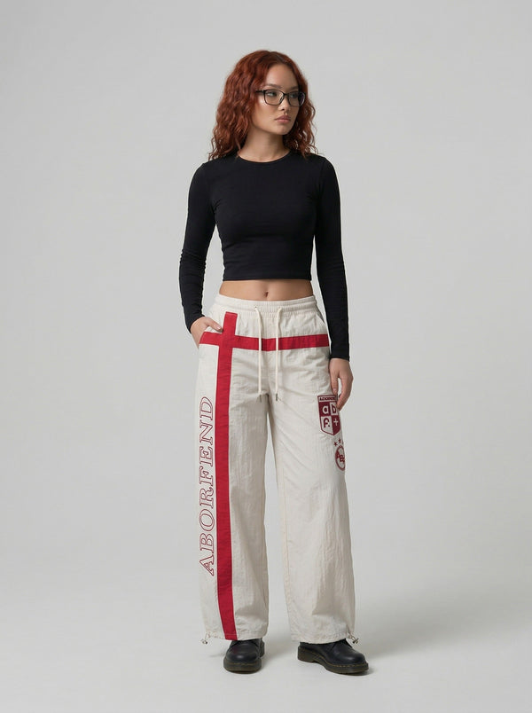 Cross Graphic Wide-Leg
