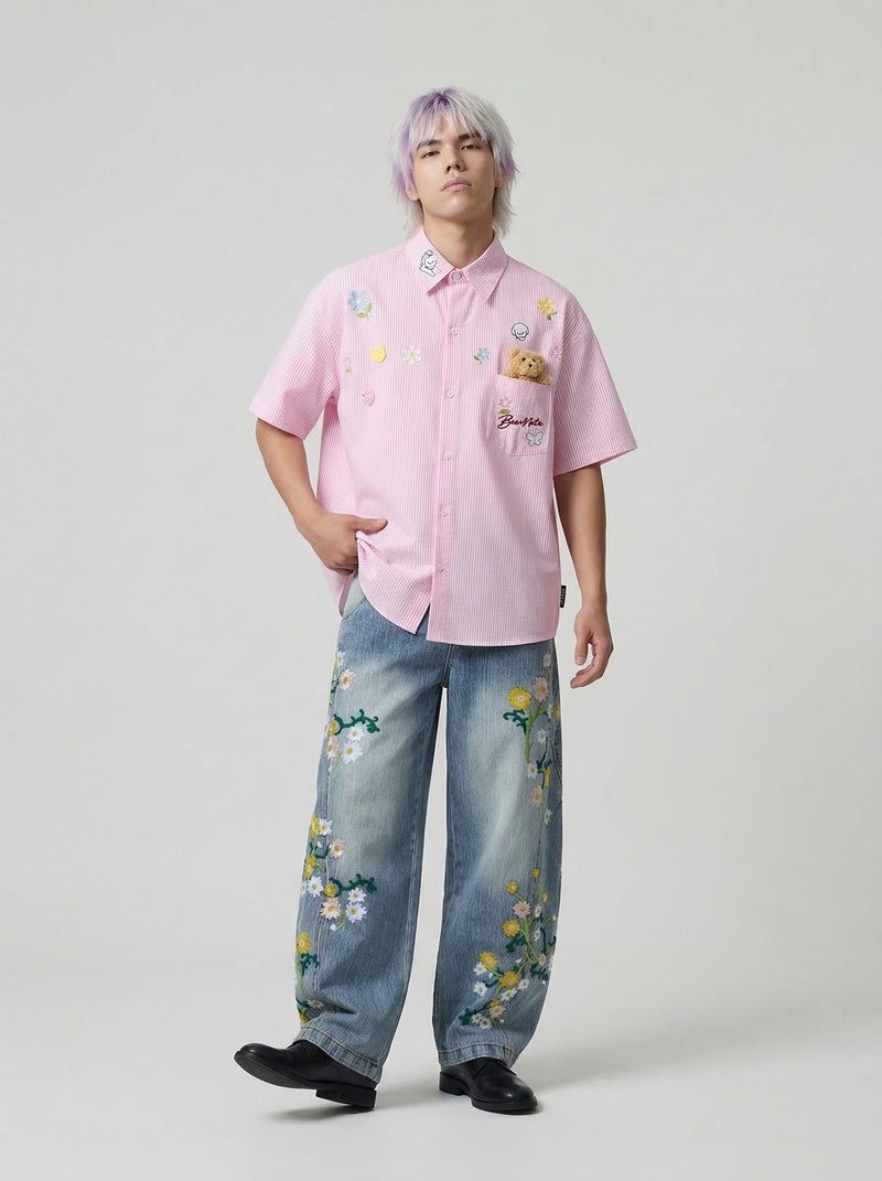 Chill Vibes Ursus Pocket Button-Up Shirt