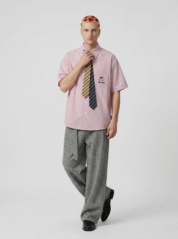 Sleeve Short Plaid Vibes Chill Shirt