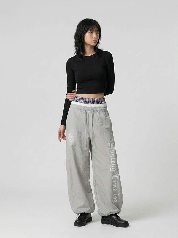 Gothic Graphic Wide-Leg