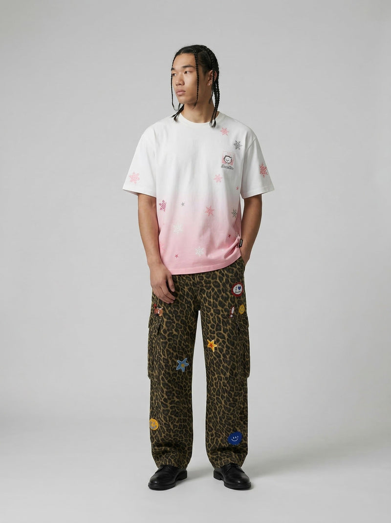 Gradient Designed T-Shirt with Canine Head