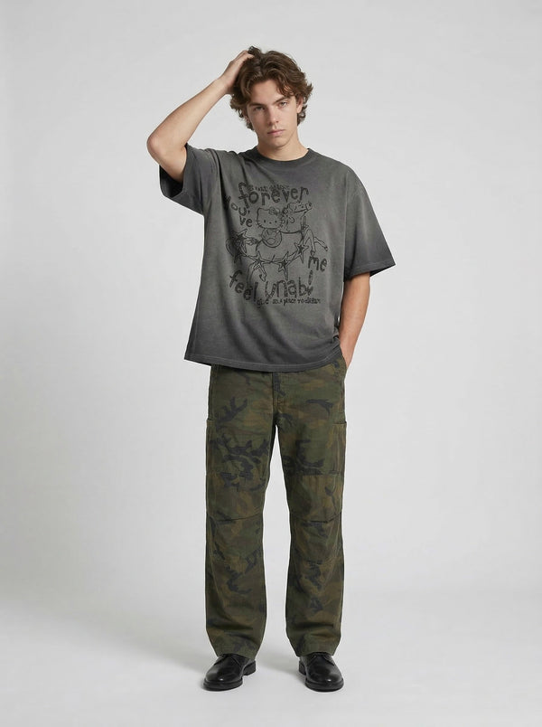Hello Kitty Time-Worn Big-Silhouette T-Shirt