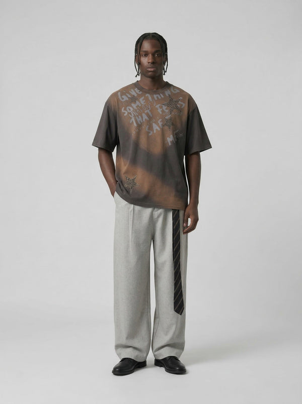 Leopard Five-Point Print Relaxed Fit T-Shirt