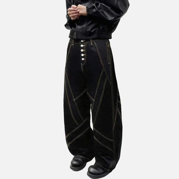 Vintage Wide Leg Jean Pantolon, önden görünüm — Navra Wear