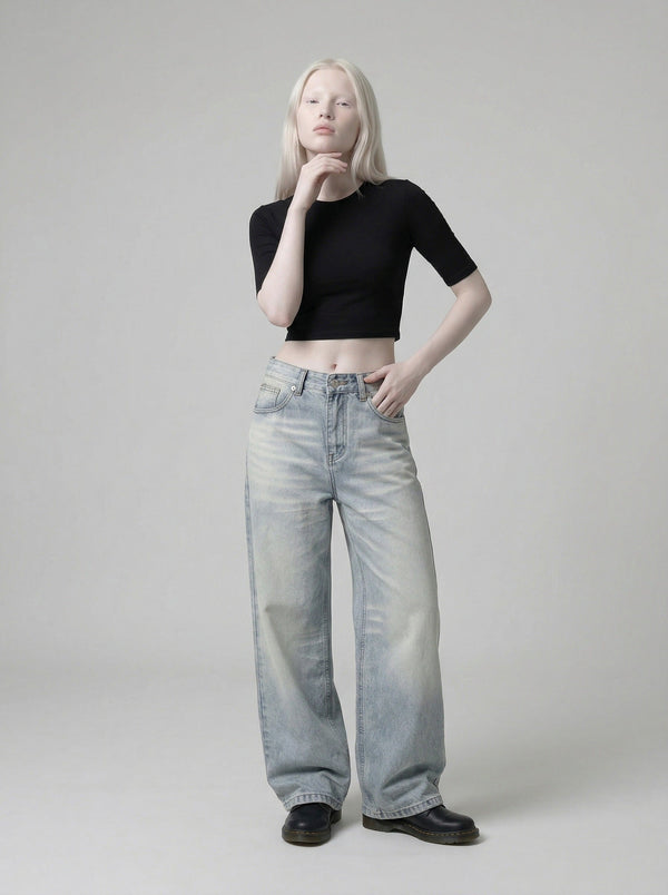 Classic Bell-Leg Denim - Light Blue Wash