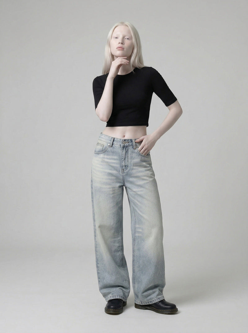 Classic Bell-Leg Denim - Light Blue Wash