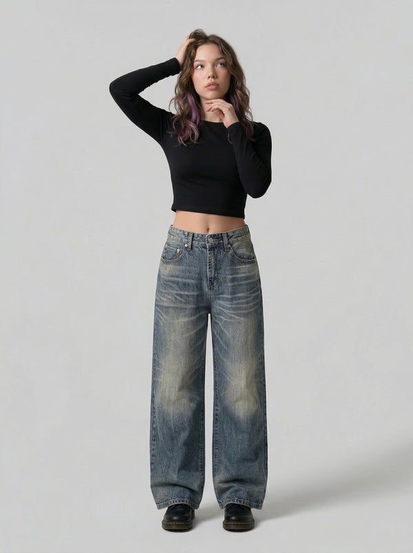 Heritage Wash Bell-Leg Denim