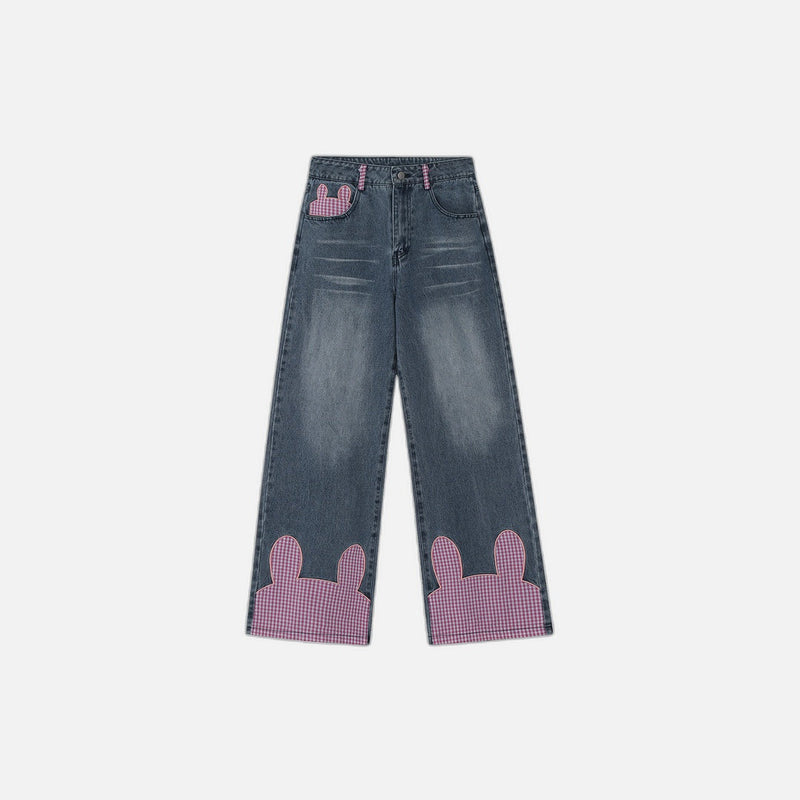 Stitched Rabbit Relaxed Denim