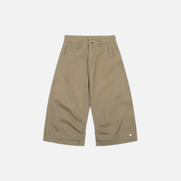 Pleat Flow Wide Leg Shorts