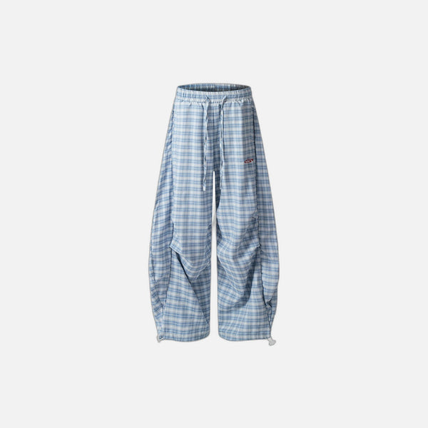 Plaid Flow Wide-Leg