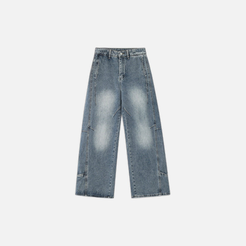 Pintuck White Classic Relaxed Field Denim