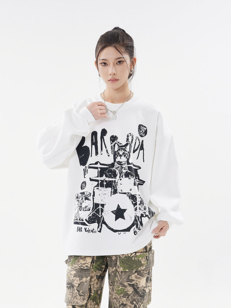 Band Kitty Graphic Sweatshirt