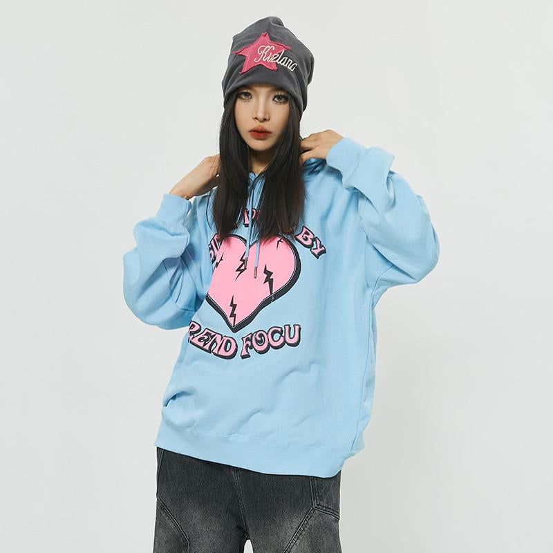 Cracked Heart Letter Sweatshirt