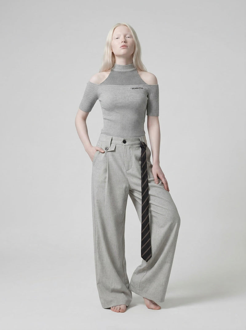 Fit Slim Cold-Shoulder Top