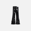 Luxe Black Flared Leather Trousers