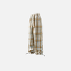 Plaid Pull-Cord Wide-Leg