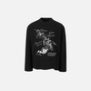 Current Knight Print Laid-Back Long Sleeve T-Shirt