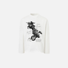 Current Knight Print Laid-Back Long Sleeve T-Shirt