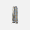 Plaid Pull-Cord Wide-Leg