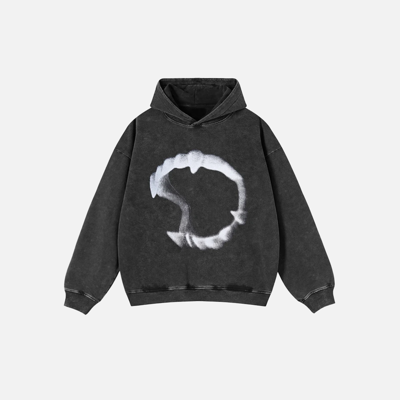 Oversized Urban Beat Monster Graphic Sweatshirt