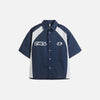 Eye-Print Panel Short Sleeve Top